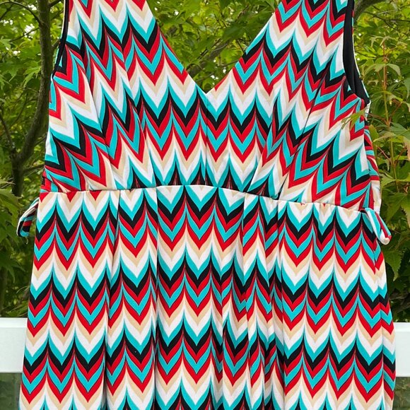 vintage chevron dress - Picture 4 of 4